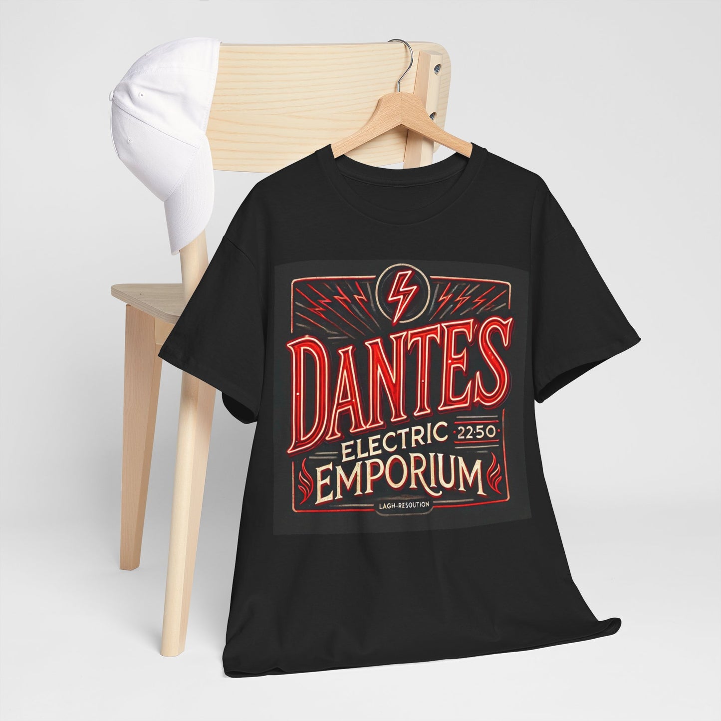 Vintage Dantes Electric Emporium Unisex Heavy Cotton Tee - Retro Graphic T-Shirt