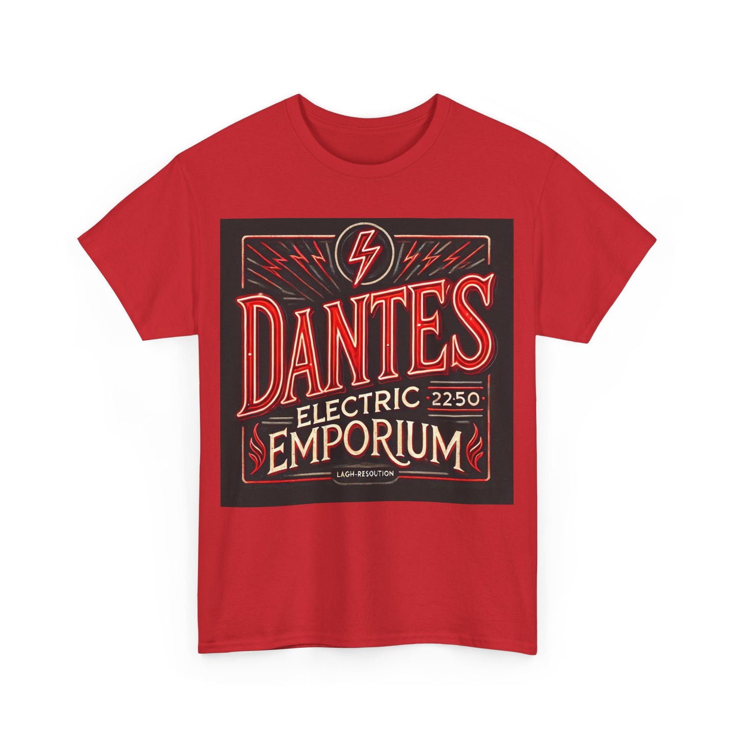 Vintage Dantes Electric Emporium Unisex Heavy Cotton Tee - Retro Graphic T-Shirt