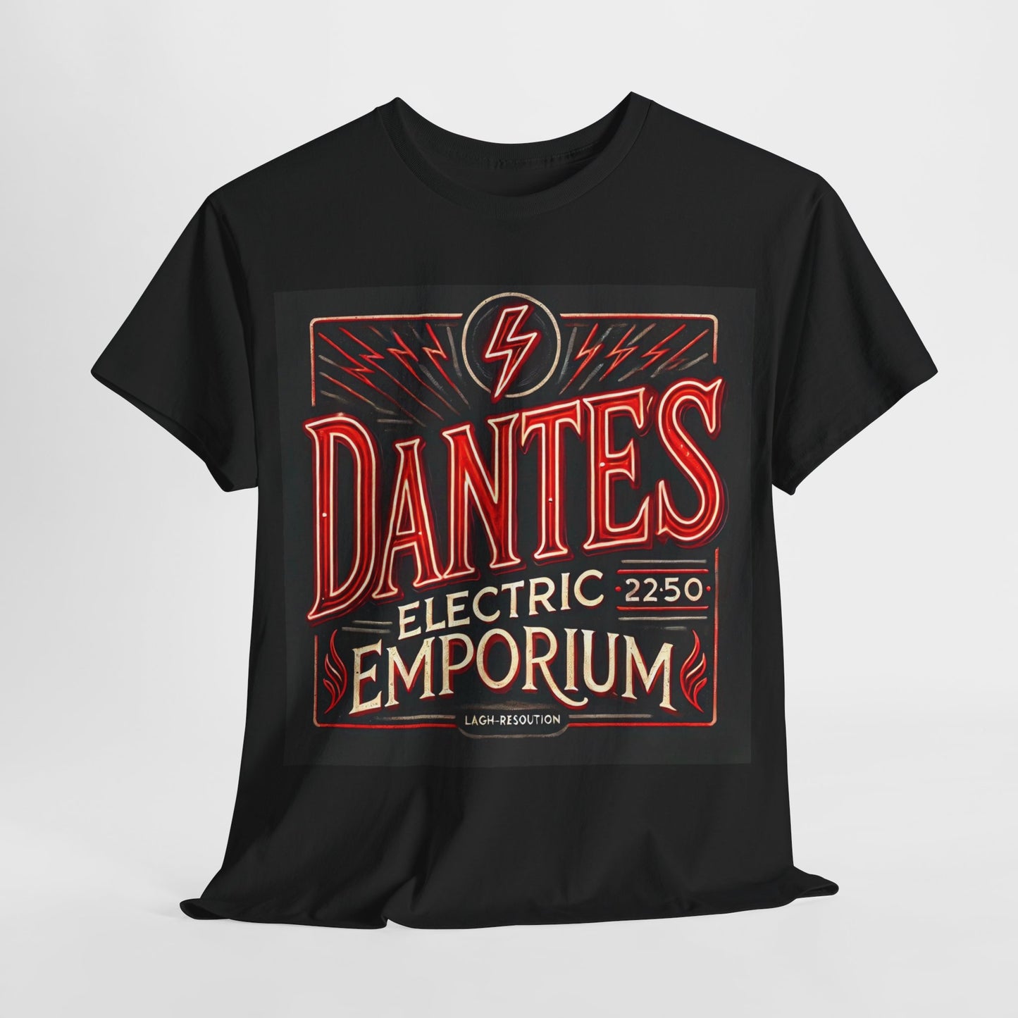 Vintage Dantes Electric Emporium Unisex Heavy Cotton Tee - Retro Graphic T-Shirt