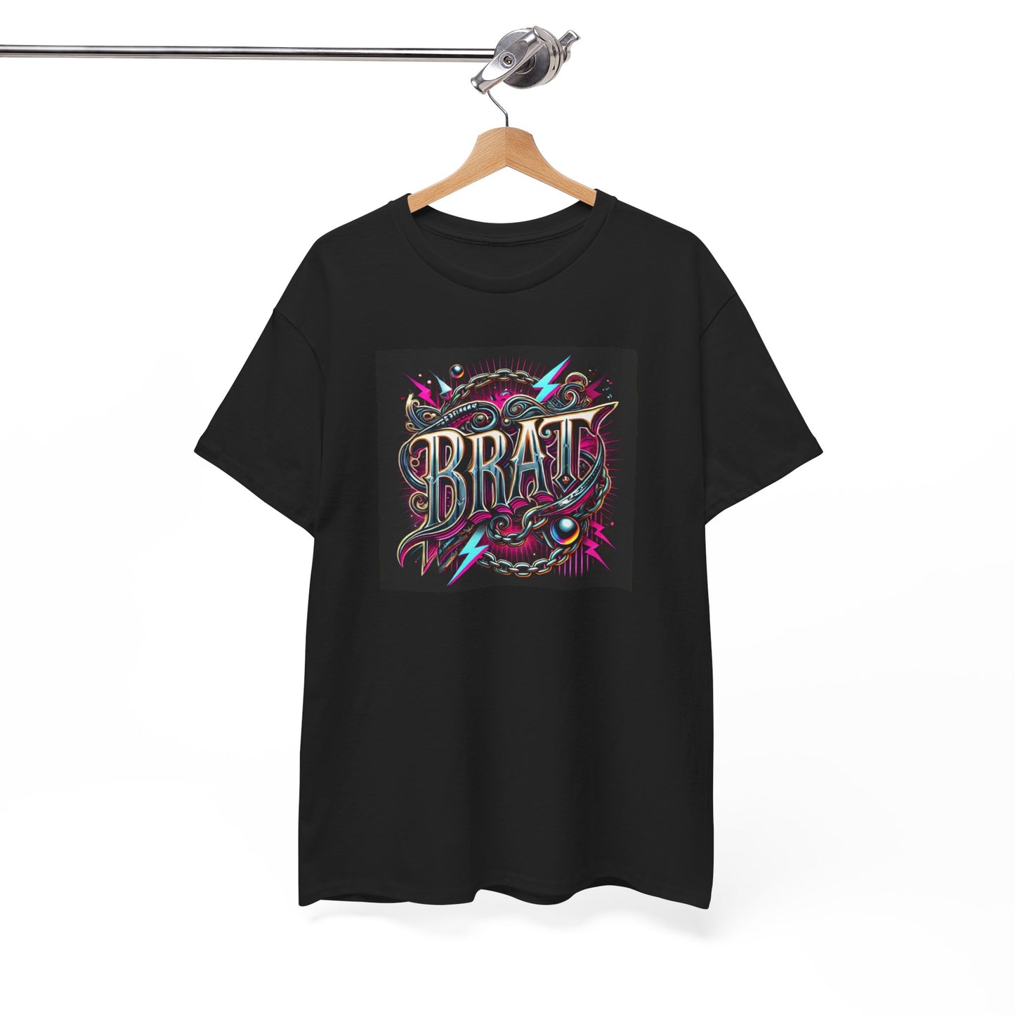 Bold 'BRAT' Graphic Unisex Heavy Cotton Tee - Casual Trendy Wear