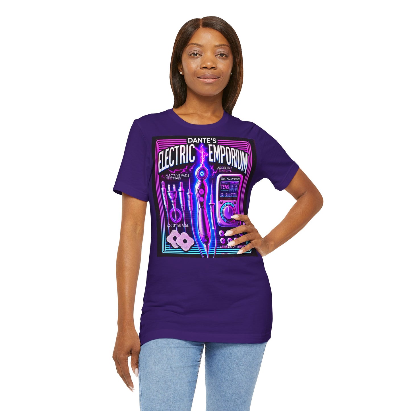 Unisex Electric Emporium Graphic Tee - Retro Arcade Vibes