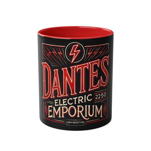 Vintage Dantes Electric Emporium Two-Tone Coffee Mug - 11oz