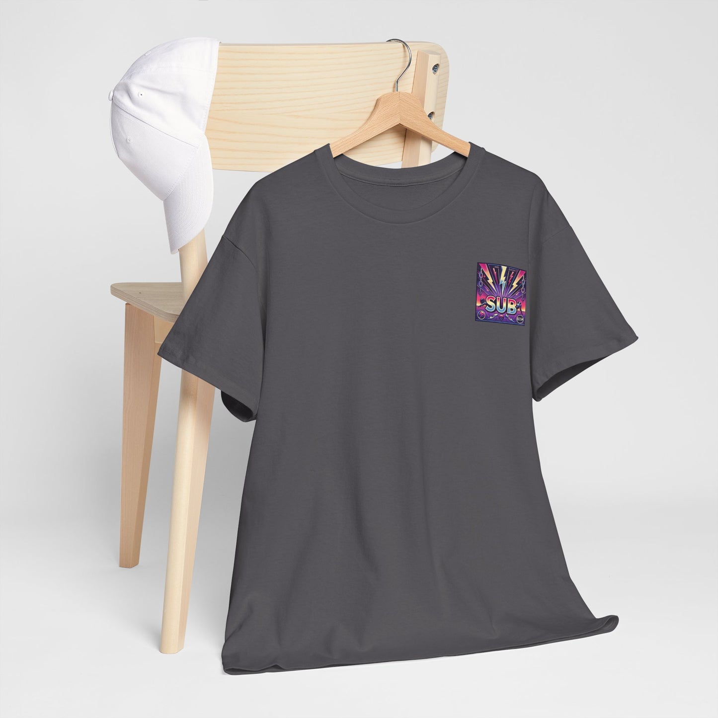 Unisex Heavy Cotton Tee - Vibrant 'SUB' Graphic Design