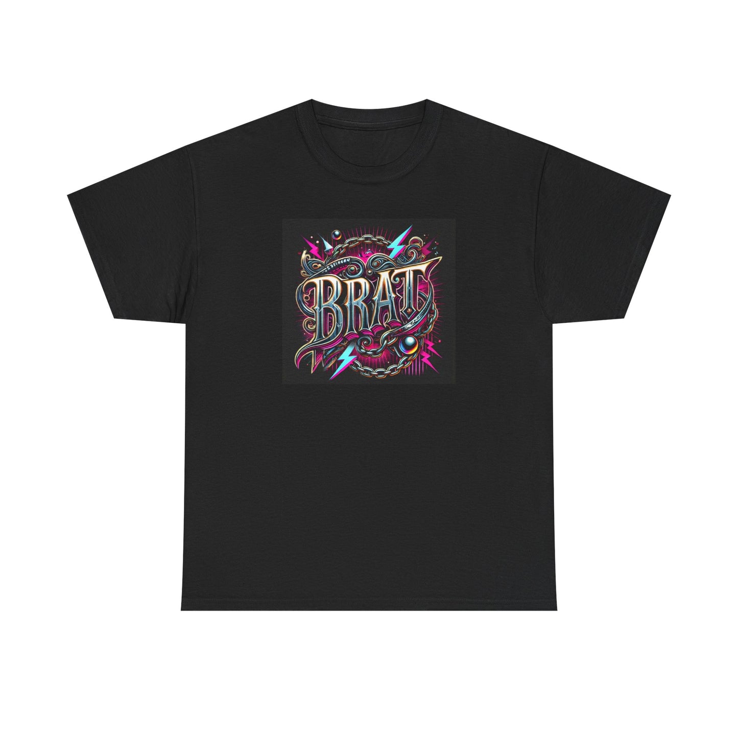 Bold 'BRAT' Graphic Unisex Heavy Cotton Tee - Casual Trendy Wear